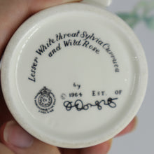 Load image into Gallery viewer, Lesser Whitethroat and Wild Rose Porcelain Bird Figurine