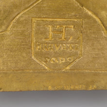 将图片加载到图库查看器,PH Mourey Mantel Clock with blue porcelain plaque