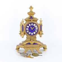 将图片加载到图库查看器,Antique French Ormolu Mantel Clock by Japy Freres and Ph. Mourey