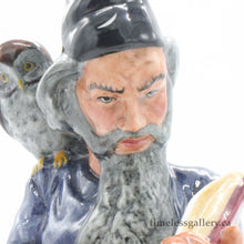 将图片加载到图库查看器,HN2877 Wizard - Vintage Porcelain Figurine by Royal Doulton, circa 1980 (Item# P-8579)-Timeless Gallery