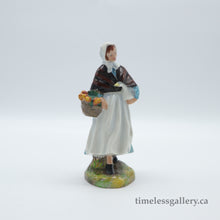 Load image into Gallery viewer, HN1991 Country Lass - Vintage Porcelain Figurine by Royal Doulton, circa 1980 (Item# P-1569)-Timeless Gallery