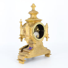 Load image into Gallery viewer, Antique French Ormolu Mantel Clock by Japy Freres and Ph. Mourey
