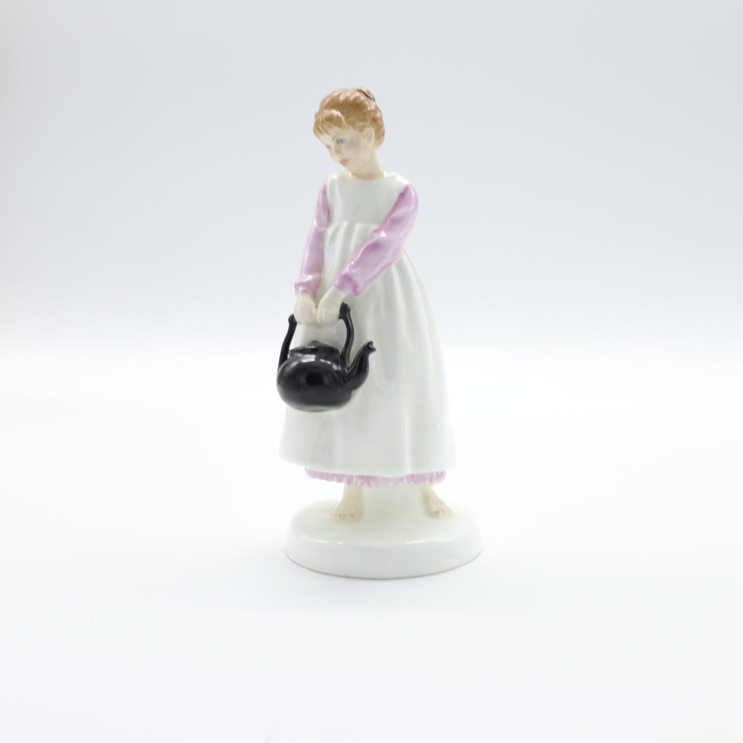 HN3021 Polly Put The Kettle On - Vintage Porcelain Figurine by Royal Doulton, circa 1984 (Item# P-5522)-Timeless Gallery