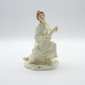 HN2753 Serenade - Signed - Vintage Porcelain Figurine by Royal Doulton, dated 1985 (Item# P-8435)-Timeless Gallery