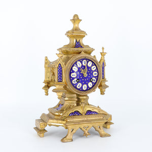 Antique French Ormolu Mantel Clock by Japy Frères and Philippe Mourey