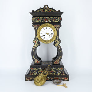 Antique Wooden Portico Clock from mid 19th Century