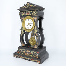 Load image into Gallery viewer, Antique Mother of Pearl Inlay Portico Clock
