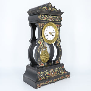 Antique Shell Inlay Portico Clock