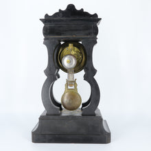 Load image into Gallery viewer, Antique Brass Inlay Portico Clock
