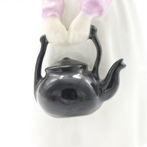 HN3021 Polly Put The Kettle On - Vintage Porcelain Figurine by Royal Doulton, circa 1984 (Item# P-5522)-Timeless Gallery