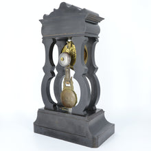 Load image into Gallery viewer, Antique Wooden Portico Clock from mid 19th Century
