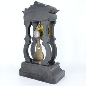 Antique Wooden Portico Clock from mid 19th Century