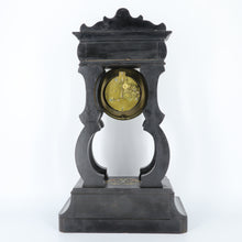 Load image into Gallery viewer, Antique Shell Inlay Portico Clock
