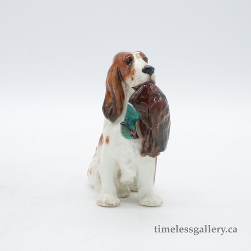 HN1029 Cocker Spaniel with Pheasant - Vintage Porcelain Figurine by Royal Doulton, circa 1960 (Item# P-2172)-Timeless Gallery