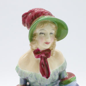 HN1345 Victorian Lady - Rare Colorway Edition - Vintage Porcelain Figurine by Royal Doulton, dated 1938 (Item# P-4378)-Timeless Gallery