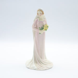 HN1600 Bride - Rare - Vintage Porcelain Figurine by Royal Doulton, circa 1940 (Item# P-8281)-Timeless Gallery