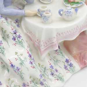 HN1747 Afternoon Tea - Popular - Vintage Porcelain Figurine by Royal Doulton, dated 1942 (Item# P-9512)-Timeless Gallery