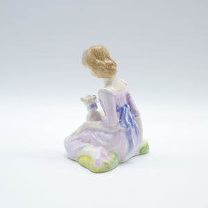 HN2048 Mary Had A Little Lamb - popular - Vintage Porcelain Figurine by Royal Doulton, dated 1984 (Item# P-7637)-Timeless Gallery