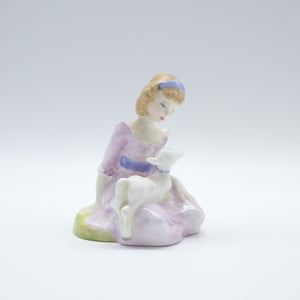 HN2048 Mary Had A Little Lamb - popular - Vintage Porcelain Figurine by Royal Doulton, dated 1984 (Item# P-7637)-Timeless Gallery