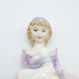 HN2048 Mary Had A Little Lamb - popular - Vintage Porcelain Figurine by Royal Doulton, dated 1984 (Item# P-7637)-Timeless Gallery