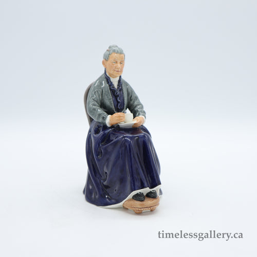 HN2322 Cup of Tea - Vintage Porcelain Figurine by Royal Doulton, circa 1970 (Item# P-6261)-Timeless Gallery