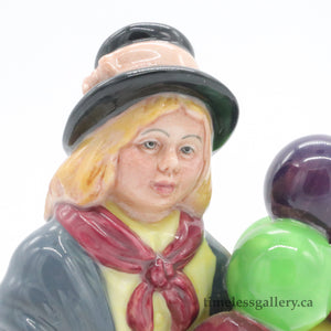 HN2818 Balloon Girl - Vintage Porcelain Figurine by Royal Doulton, circa 1980 (Item# P-1631)-Timeless Gallery