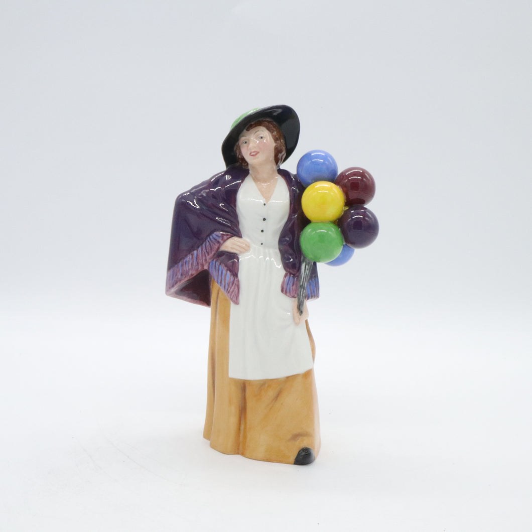 HN2935 Balloon Lady - Vintage Porcelain Figurine by Royal Doulton, circa 1990 (Item# P-3090)-Timeless Gallery