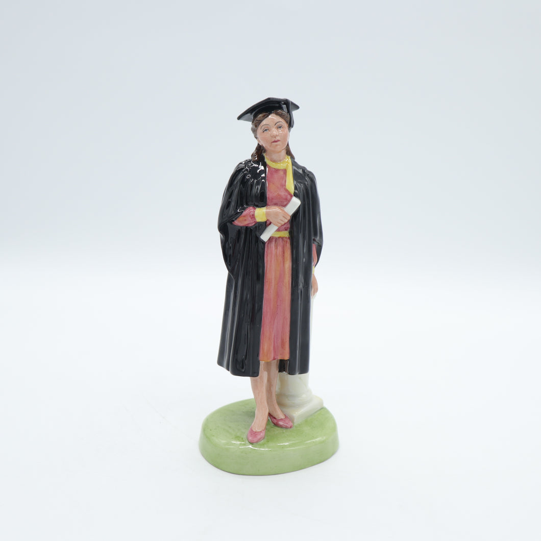 HN3016 Graduate - Girl Version - Vintage Porcelain Figurine by Royal Doulton, circa 1990 (Item# P-5431)-Timeless Gallery