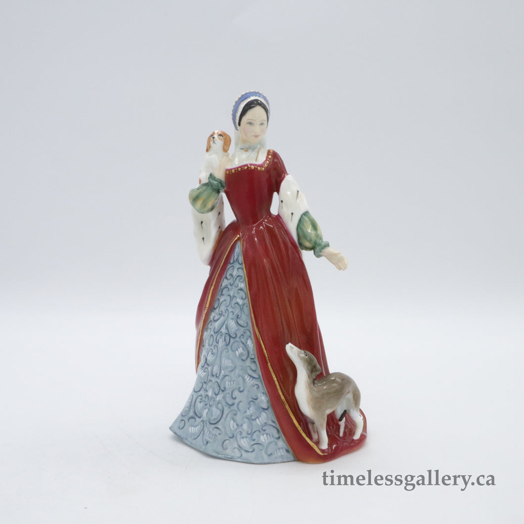 HN3232 Anne Boleyn - Limited Edition - Vintage Porcelain Figurine by Royal Doulton, dated 1990 (Item# P-4513)-Timeless Gallery