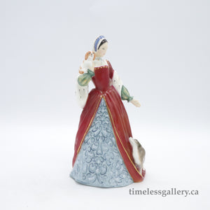 HN3232 Anne Boleyn - Limited Edition - Vintage Porcelain Figurine by Royal Doulton, dated 1990 (Item# P-4513)-Timeless Gallery