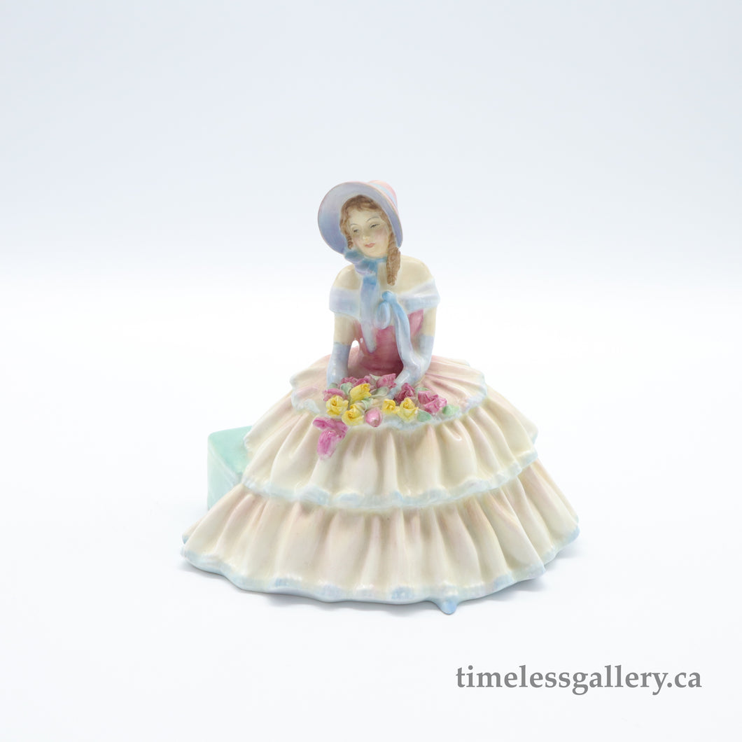 HN1732 Daydreams - Rare Rose Edition - Vintage Porcelain Figurine by Royal Doulton, circa 1940 (Item# P-1246)-Timeless Gallery