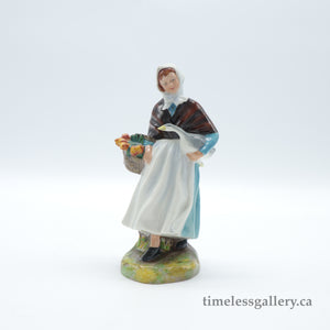 HN1991 Country Lass - Vintage Porcelain Figurine by Royal Doulton, circa 1980 (Item# P-1569)-Timeless Gallery