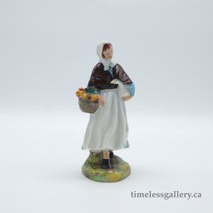 HN1991 Country Lass - Vintage Porcelain Figurine by Royal Doulton, circa 1980 (Item# P-1569)-Timeless Gallery